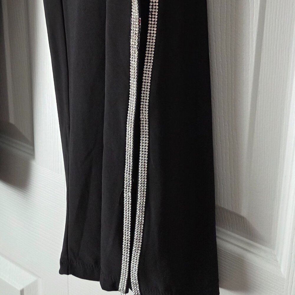 MSK Rhinestone Side-Slit Pants L - Picture 3 of 6